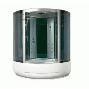 Гидромассажный бокс Miracle 135х135 см профиль сатин/стекло серое F40-3/Rz