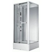 Гидромассажный бокс Miracle 110х90 см профиль белый/стекло прозрачное NA115-3