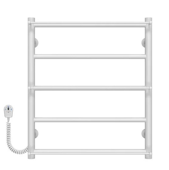 Электрический полотенцесушитель Deffi Ladder П5 500х600 левое подключение белый C.LK.60.50.5.E.W.R.5