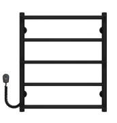 Електрична сушарка для рушників Deffi Ladder П5 500х600 ліве підключення чорний C.LK.60.50.5.E.B.R.5