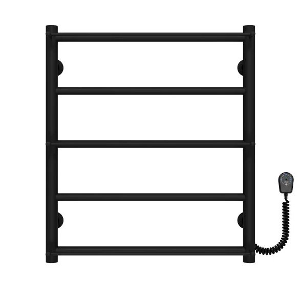 Электрический полотенцесушитель Deffi Ladder П5 500х600 правое подключение черный C.LK.60.50.5.E.B.L.5