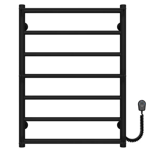 Электрический полотенцесушитель Deffi Ladder П7 500х700 правое подключение черный C.LK.70.50.7.E.B.L.5