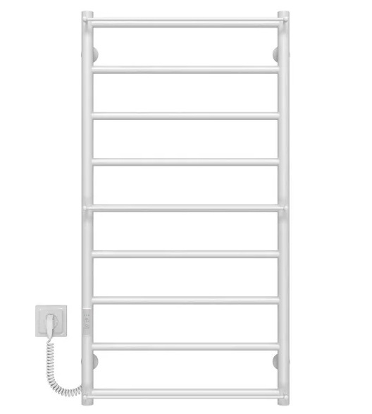 Электрический полотенцесушитель Deffi Ladder П9 500х1000 левое подключение WD03 белый C.LK.100.50.9.E.W.L.3