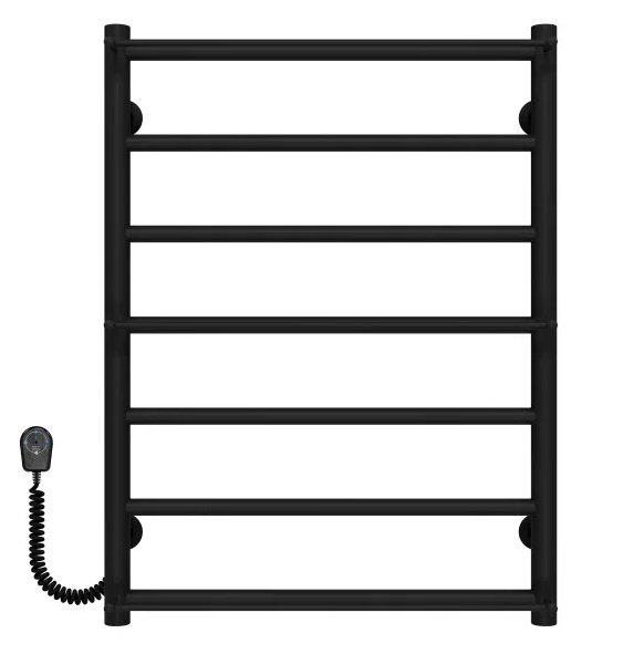 Електрична сушарка для рушників Deffi Ladder П7 500х700 ліве підключення чорний C.LK.70.50.7.E.B.R.5