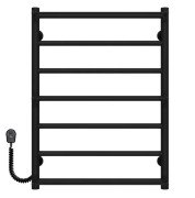 Електрична сушарка для рушників Deffi Ladder П7 500х700 ліве підключення чорний C.LK.70.50.7.E.B.R.5