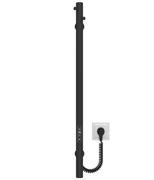 Електрична сушарка для рушників Deffi Chloe 30x800 JD03 нержавіюча сталь чорний C.MK.80.30.E.B.U.1