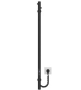 Електрична сушарка для рушників Deffi Chloe 30x1000 JD03 нержавіюча сталь чорний C.MK.100.30.E.B.U.1