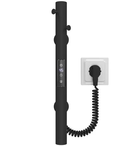 Электрический полотенцесушитель Deffi Chloe 30x500 JD03 нержавеющая сталь черный C.MK.50.30.E.B.U.1