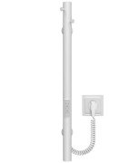 Электрический полотенцесушитель Deffi Chloe 30x600 нержавеющая сталь белый C.MK.60.30.E.W.1