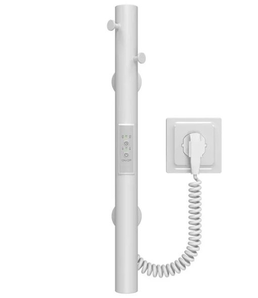 Электрический полотенцесушитель Deffi Chloe 30x500 нержавеющая сталь белый C.MK.50.30.E.W.1