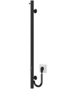 Электрический полотенцесушитель Deffi Chloe 30x900 JD03 нержавеющая сталь черный C.MK.90.30.E.B.U.1