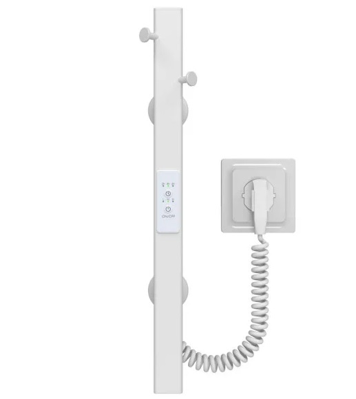 Электрический полотенцесушитель Deffi Holly 30x400 JD04 нержавеющая сталь белый C.MB.40.30.E.W.U.2