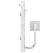 Электрический полотенцесушитель Deffi Holly 30x400 JD04 нержавеющая сталь белый C.MB.40.30.E.W.U.2