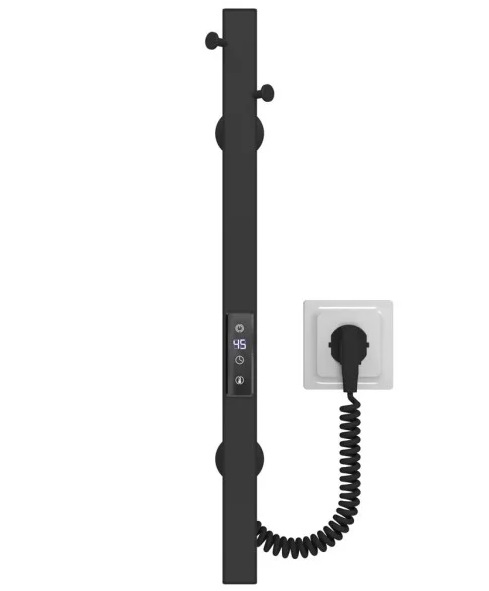 Електрична сушарка для рушників Deffi Holly 30x500 JD04 нержавіюча сталь чорний C.MB.50.30.E.B.U.2