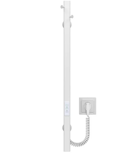 Электрический полотенцесушитель Deffi Holly 30x700 WD04 нержавеющая сталь белый C.MB.70.30.E.W.U.4