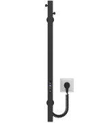 Електрична сушарка для рушників Deffi Holly 30x700 JD04 нержавіюча сталь чорний C.MB.70.30.E.B.U.2