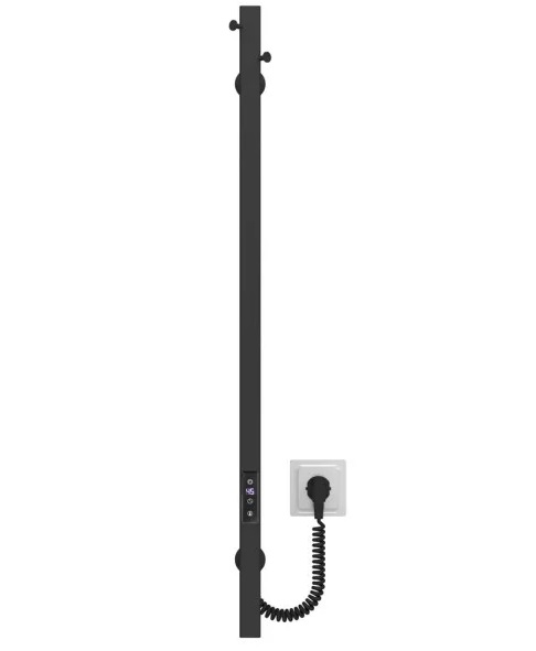 Електрична сушарка для рушників Deffi Holly 30x900 JD04 нержавіюча сталь чорний C.MB.90.30.E.B.U.2