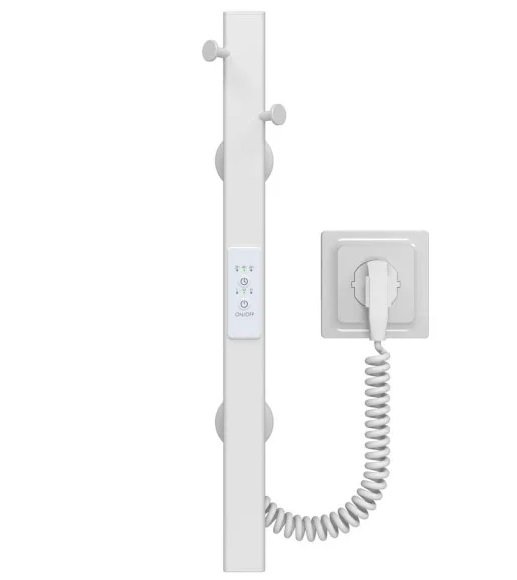 Электрический полотенцесушитель Deffi Holly 30x400 JD04 нержавеющая сталь белый C.MB.40.30.E.W.U.2