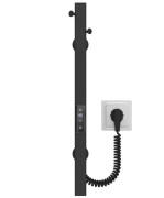 Електрична сушарка для рушників Deffi Holly 30x500 JD04 нержавіюча сталь чорний C.MB.50.30.E.B.U.2