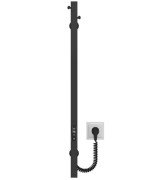 Електрична сушарка для рушників Deffi Holly 30x800 JD04 нержавіюча сталь чорний C.MB.80.30.E.B.U.2