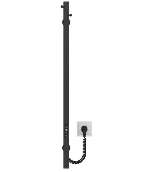 Електрична сушарка для рушників Deffi Holly 30x900 JD04 нержавіюча сталь чорний C.MB.90.30.E.B.U.2