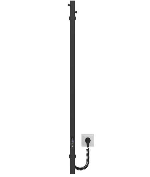 Електричний сушарка для рушників Deffi Holly 30x1100 WD04 нержавіюча сталь чорний C.MB.110.30.E.B.U.2