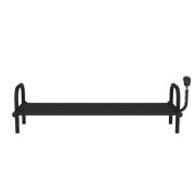 Полиця для взуття електрична Deffi 250x850 праве підключення чорний C.PV.25.85.E.B.R.5