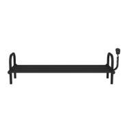 Полиця для взуття електрична Deffi 250x850 праве підключення чорний C.PV.25.85.E.B.R.5