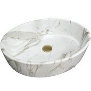 Раковина для ванної кімнати VBI CEFALU AIAX GLOSSY 50,5x36 см кераміка мрамор VBI-015401