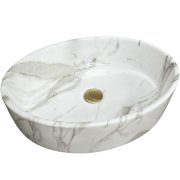 Раковина для ванной VBI CEFALU AIAX GLOSSY 50,5x36 см керамика мрамор VBI-015401