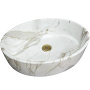 Раковина для ванной VBI CEFALU AIAX GLOSSY 50,5x36 см керамика мрамор VBI-015401