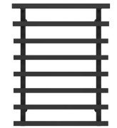 Полотенцесушитель водяной Deffi Breeze П8 400x800 нижнее подключение черный A.BZ.80.40.8.B.A