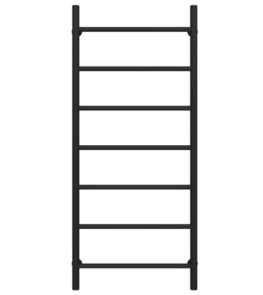 Полотенцесушитель водяной Deffi Орион П7 500х1200 боковое левое подключение черный C.OR.120.50.7.B.B