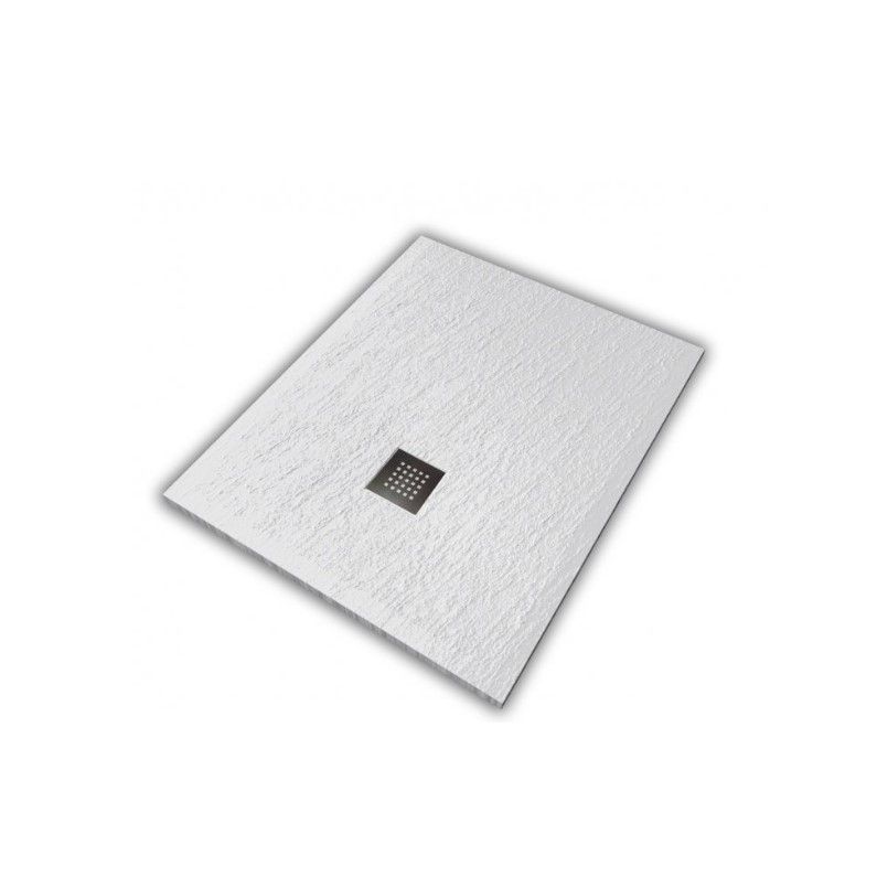 Душовий піддон Hatria Petra H3 Ardesia 100x80 см з сифоном кераміка білий PA10008000100