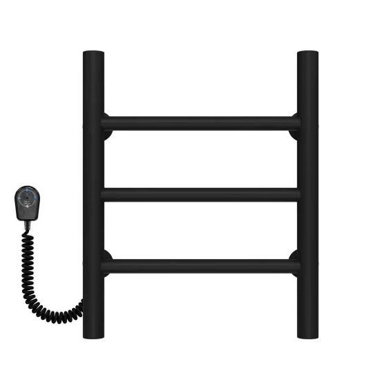 Електрична сушарка для рушників Deffi Оріон П3 200х400 ліве підключення чорний C.OR.40.20.3.E.B.L.5