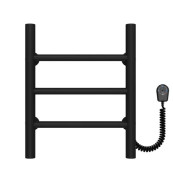 Электрический полотенцесушитель Deffi Орион П3 200х400 правое подключение черный C.OR.40.20.3.E.B.R.5