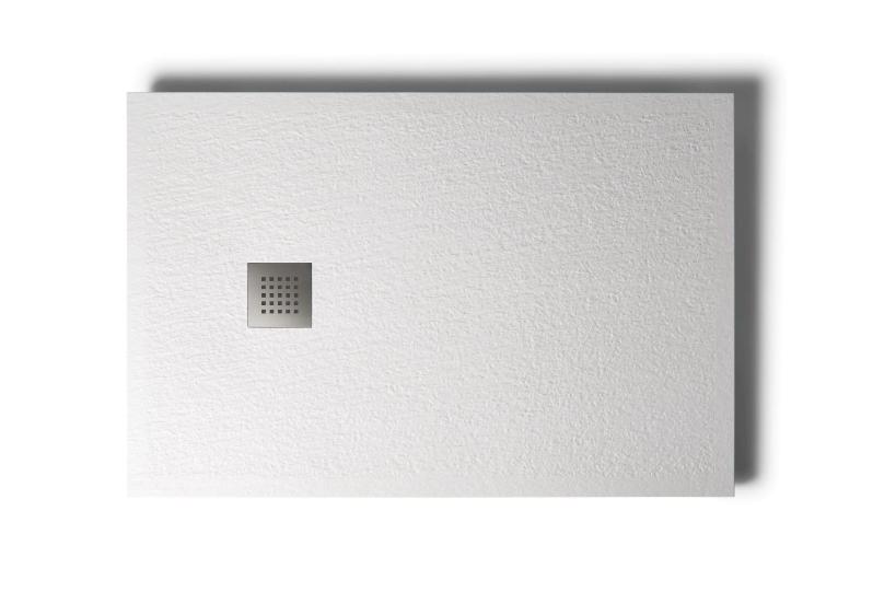 Душовий піддон Hatria Petra H3 Natural 100x80 см з сифоном кераміка білий PN10008000100