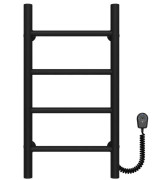 Електрична сушарка для рушників Deffi Оріон П4 200х600 праве підключення чорний C.OR.60.20.4.E.B.R.5