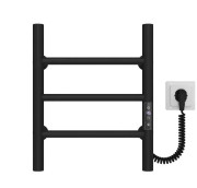 Електрична сушарка для рушників Deffi Оріон П3 200х400 праве підключення JD03 чорний C.OR.40.20.3.E.B.R.1