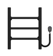 Электрический полотенцесушитель Deffi Орион П3 200х400 правое подключение черный C.OR.40.20.3.E.B.R.5