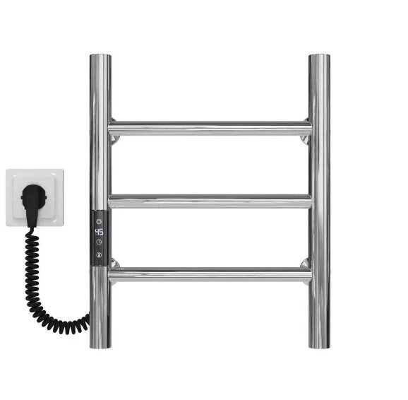 Электрический полотенцесушитель Deffi Орион П3 200х400 левое подключение JD03 хром C.OR.40.20.3.E.C.L.1