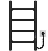 Електрична сушарка для рушників Deffi Оріон П4 200х600 праве підключення JD03 чорний C.OR.60.20.4.E.B.R.1