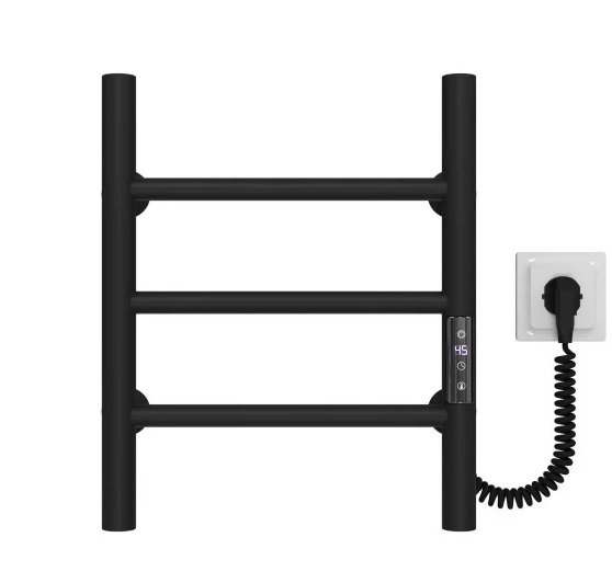 Електрична сушарка для рушників Deffi Оріон П3 200х400 праве підключення JD03 чорний C.OR.40.20.3.E.B.R.1