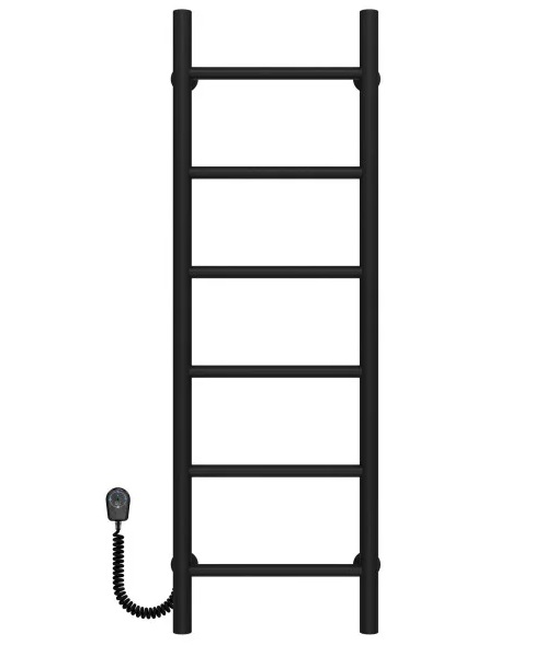 Электрический полотенцесушитель Deffi Орион П6 200х1000 левое подключение черный C.OR.100.20.6.E.B.L.5