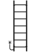 Електрична сушарка для рушників Deffi Оріон П7 200х1200 ліве підключення JD03 чорний C.OR.120.20.7.E.B.L.1