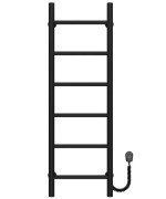 Электрический полотенцесушитель Deffi Орион П6 200х1000 правое подключение черный C.OR.100.20.6.E.B.R.5