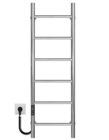 Электрический полотенцесушитель Deffi Орион П6 200х1000 левое подключение JD03 хром C.OR.100.20.6.E.C.L.1