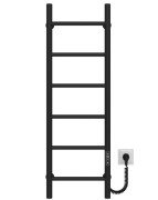 Електрична сушарка для рушників Deffi Оріон П6 200х1000 праве підключення JD03 чорний C.OR.100.20.6.E.B.R.1