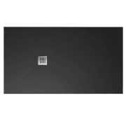 Душовий піддон Hatria Petra H3 Levigato 120x80 см з сифоном кераміка чорний матовий PL1200800020T