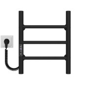 Электрический полотенцесушитель Deffi Орион П3 300х400 левое подключение JD03 черный C.OR.40.30.3.E.B.L.1